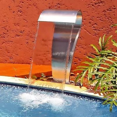 Acessórios de piscinas de metal SPA Cabeça de fonte de aço inoxidável Cascata Cachoeira exterior