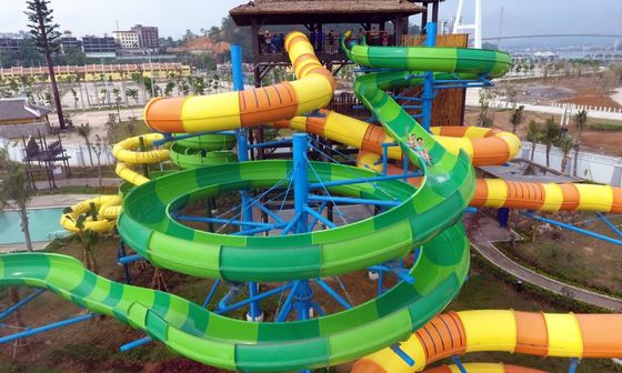 OEM Parque aquático comercial ao ar livre Parque de diversões para crianças Passeio Slide de fibra de vidro