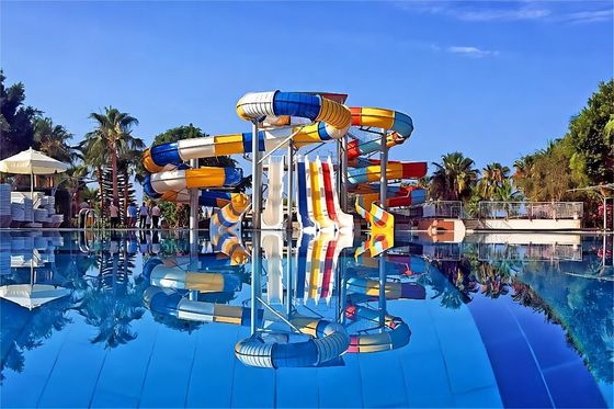 Piscina de fibra de vidro durável Deslizamento Parque temático aquático ao ar livre Jogos de diversões Equipamento de jogo