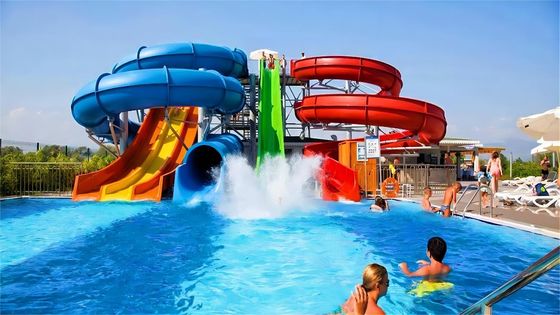 10mm espessura Fibra de vidro Slides de água Parque aquático para crianças Parque de diversões