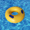 OEM Parque Aquático Tubos Duplos Amarelo Plástico Inflavel Natação Anéis Flutuantes Com Manopla Para Crianças
