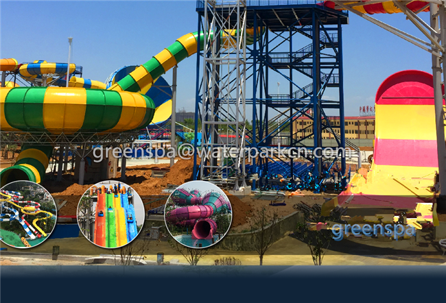 Equipamento do parque da água da tubulação/fibra de vidro galvanizados equipamento do parque de diversões