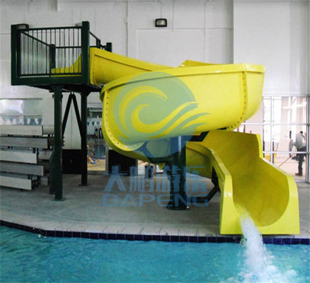 Fibra de vidro alta espiral aberta amarela da corrediça 2.2m da piscina personalizada