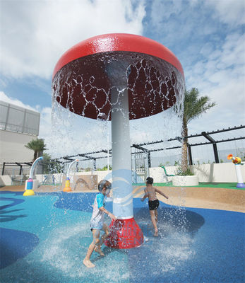Fonte de água grande do guarda-chuva 2.0M Diameter Children Mushroom do parque da água da fibra de vidro