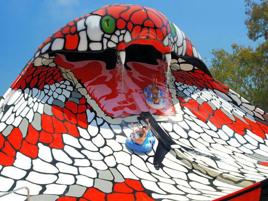 Bom preço. Corrediça de água dupla da cobra do canal do anúncio publicitário 15m da corrediça do parque da água da fibra de vidro on-line