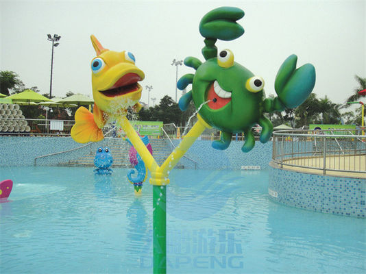 Bom preço. O pulverizador dos peixes e do caranguejo da fibra de vidro ajustou brinquedos para crianças Aqua Park Splash Zone on-line