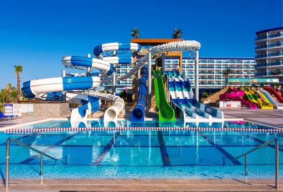Bom preço. Crianças Parque aquático ao ar livre Slide Parque de jogos Área de jogos Acessórios Slide de natação 8m largura on-line