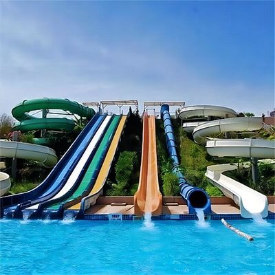 Bom preço. Parque aquático para crianças Passeios de diversão Fibra de vidro escorregas de água para crianças on-line