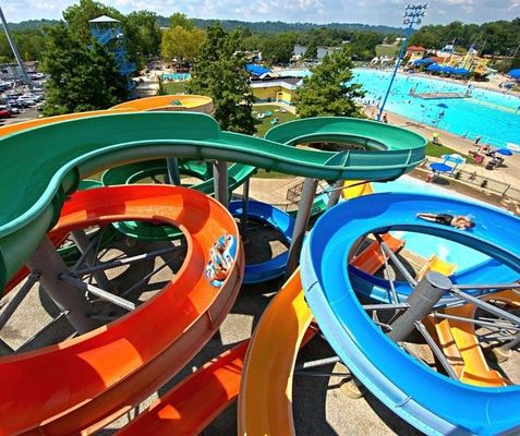 Bom preço. Kids Aquapark Design Rides Tube Fiberglass Slide para jogos ao ar livre on-line
