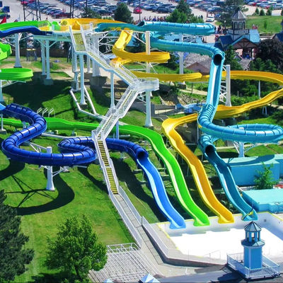 Bom preço. Customized Size 6-8mm Thickness Fiberglass Water Park Slide with Over 10 Years Service Life on-line