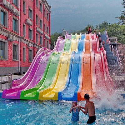 Bom preço. Commercial Fiberglass Rainbow Racing Slide with 10m Height 43m Length and 8-10mm Thickness for Water Parks on-line