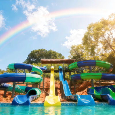 Bom preço. Deslizamento de água em espiral aberto Combinação de passeios de fibra de vidro Jogo de uso para piscina familiar ao ar livre Parque aquático Design 2D personalizado on-line