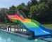 Corrediça larga da família da fibra de vidro da cor do arco-íris das crianças para Aqua Park