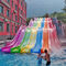 A fibra de vidro Mat Racer Water Slide Rainbow de 6 pistas que compete a água desliza a altura 10m