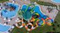 Parque temático de diversões Grandes equipamentos de jogo acima da piscina de solo Slide Kids