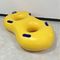 Amarelo Anel de natação duplo inflável piscina flutuante para adultos parque aquático jogo