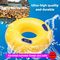 OEM Parque Aquático Tubos Duplos Amarelo Plástico Inflavel Natação Anéis Flutuantes Com Manopla Para Crianças
