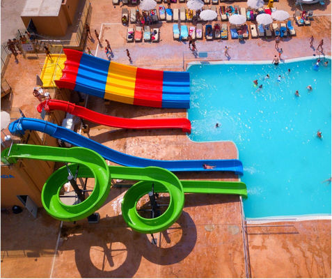 Apropriado combinado da corrediça da piscina da fibra de vidro para o parque da água, hotel, recurso