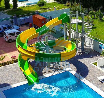 3 corrediça aberta alta medidores de corrediça do corpo, verde e amarela da piscina
