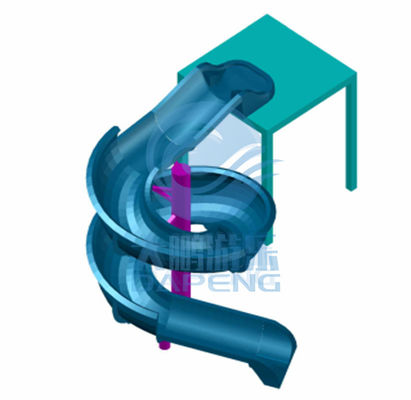 Bom preço. OEM 3,3 metros Fibra de vidro Parque aquático Piscina Slide - Azul on-line