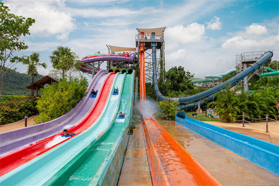 Torção Aqua Drop Water Slide Fiberglass do parque da água com um começo da cápsula do lançamento