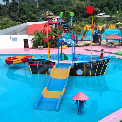 Campo de jogos Aqua Park Slides da oxidação do navio de pirata da corrediça da torre de água da fibra de vidro anti