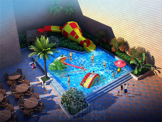 Anti corrediças de água UV da família da fibra de vidro de Aqua Park Playground Spray Park