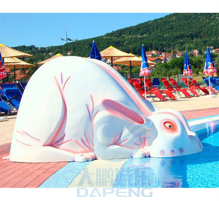 Bom preço. O coelho deu forma à corrediça de água do parque de Mini Pool Slide Fiberglass Aqua para crianças on-line