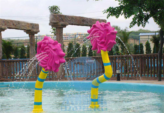 Crianças estáticas Rose Flower Water Spray Park da almofada do respingo da água da fibra de vidro anti
