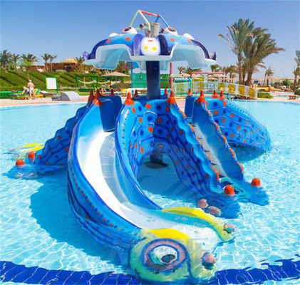 Bom preço. As crianças de Mini Pool Slide Outdoor Indoor do polvo jogam a fibra de vidro da associação com telhado on-line