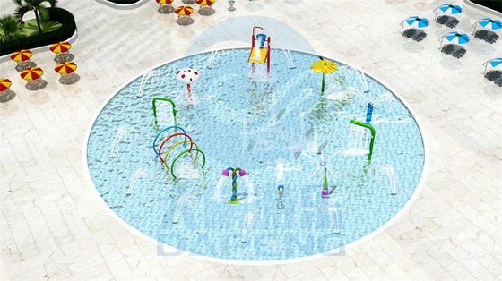 Bom preço. Zona de respingo da água de Aqua Park 400㎡ da corrediça de água do recurso de Malásia para crianças on-line