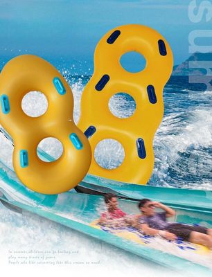 Bom preço. Amarelo Anel de natação duplo inflável piscina flutuante para adultos parque aquático jogo on-line