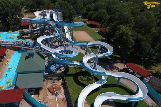 OEM Outdoor Aqua Theme Adventure Park Water Slide Grande espessura de fibra de vidro de 12 mm