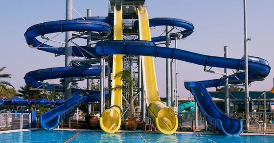 OEM Adultos Fibra de vidro Grandes escorregadeiras aquáticas para parque aquático comercial
