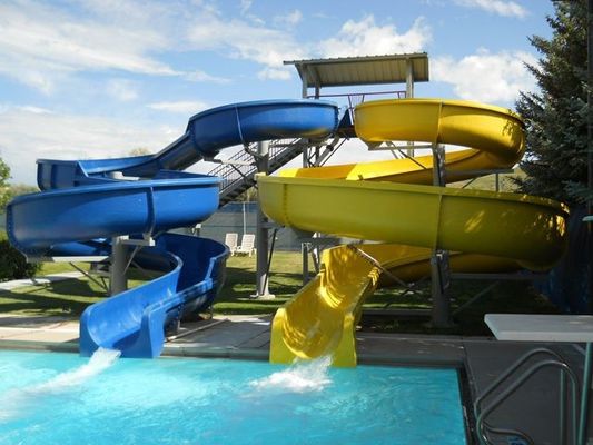 OEM Amuse Park Amusement Ride Water Fiberglass Slide Kid para piscina exterior