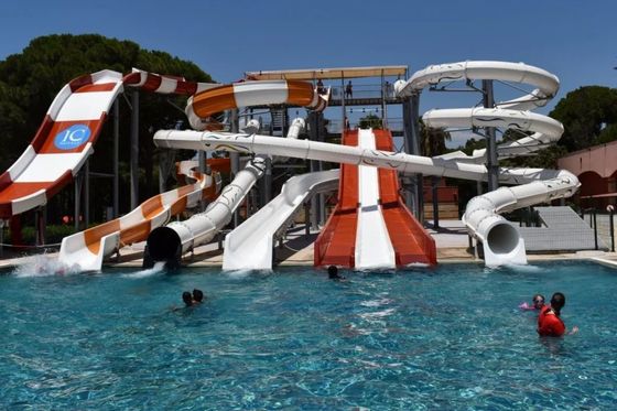 1 Pessoas pátio traseiro piscina de fibra de vidro escorrega de água 7m largura