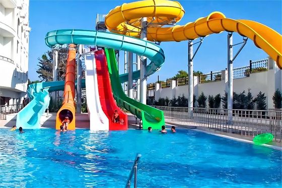 18.5 Kw Parque aquático Slide Play Amusement Rides Slide de fibra de vidro ao ar livre para crianças