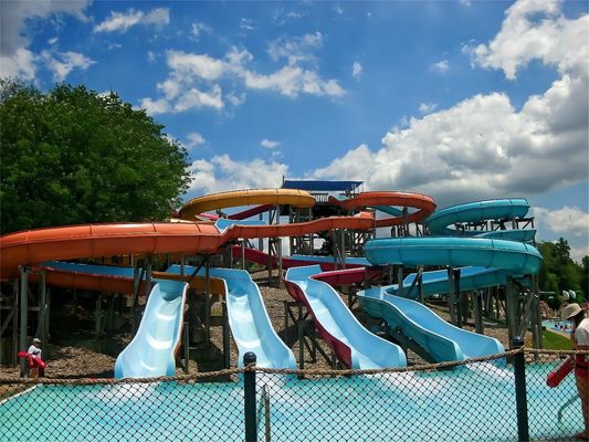 OEM Área de Jogos Comerciais ao Ar Livre Passeios de Jogos Piscina Fibra de vidro Slide de água para crianças
