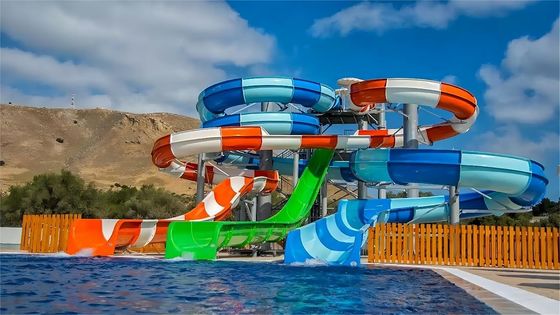 ODM Sistema de Jogos de Piscina de Fibra de Vidro Slide de Água para Venda