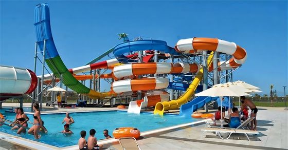 OEM Crianças Parque aquático de diversões Passeios Piscina Slide de fibra de vidro