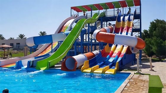 Fibra de vidro deslizamento infantil divertimento Parque aquático de diversões Natação brinquedo piscina passeios