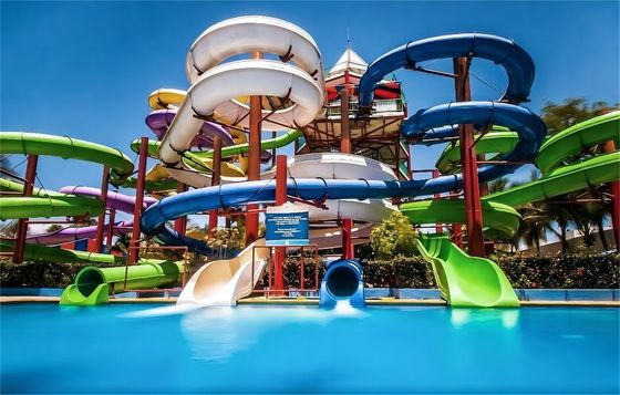 Bom preço. Parque aquático de fibra de vidro para crianças Slide Outdoor Water Play Carnaval Rides on-line