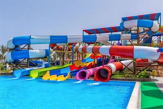 Fibra de vidro Parque aquático ao ar livre Slide Equipamento de brinquedo infantil