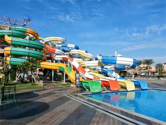 Piscina Slide aquático de fibra de vidro para crianças Parque temático comercial Parque de diversões