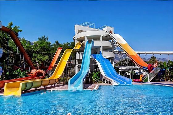 Equipamento de brinquedo aquático de fibra de vidro Slide aquático para piscina