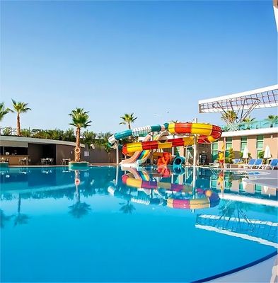 Água ao ar livre crianças parque design piscina crianças slides de fibra de vidro