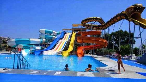 Parque aquático Equipamento de piscina Fibra de vidro Slide de água
