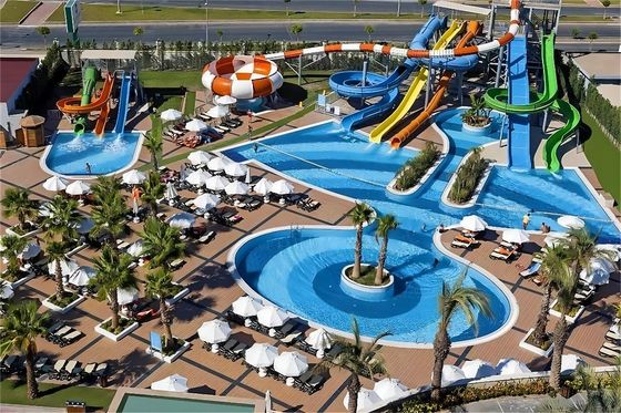 Parque aquático Animação Desportos de verão Passeios Piscina Fibra de vidro Slide