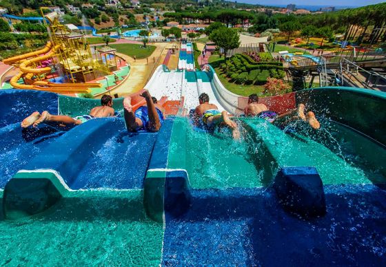 ODM Piscina Parque de diversões Jogos de diversão China Rainbow High Speed Water Slide