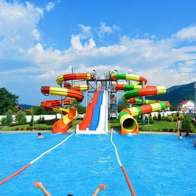 OEM Parque Infantil Crianças Parque de Jogos Carnavals Aquáticos Passeios Equipamento Espiral Fibra de Vidro Slide Set